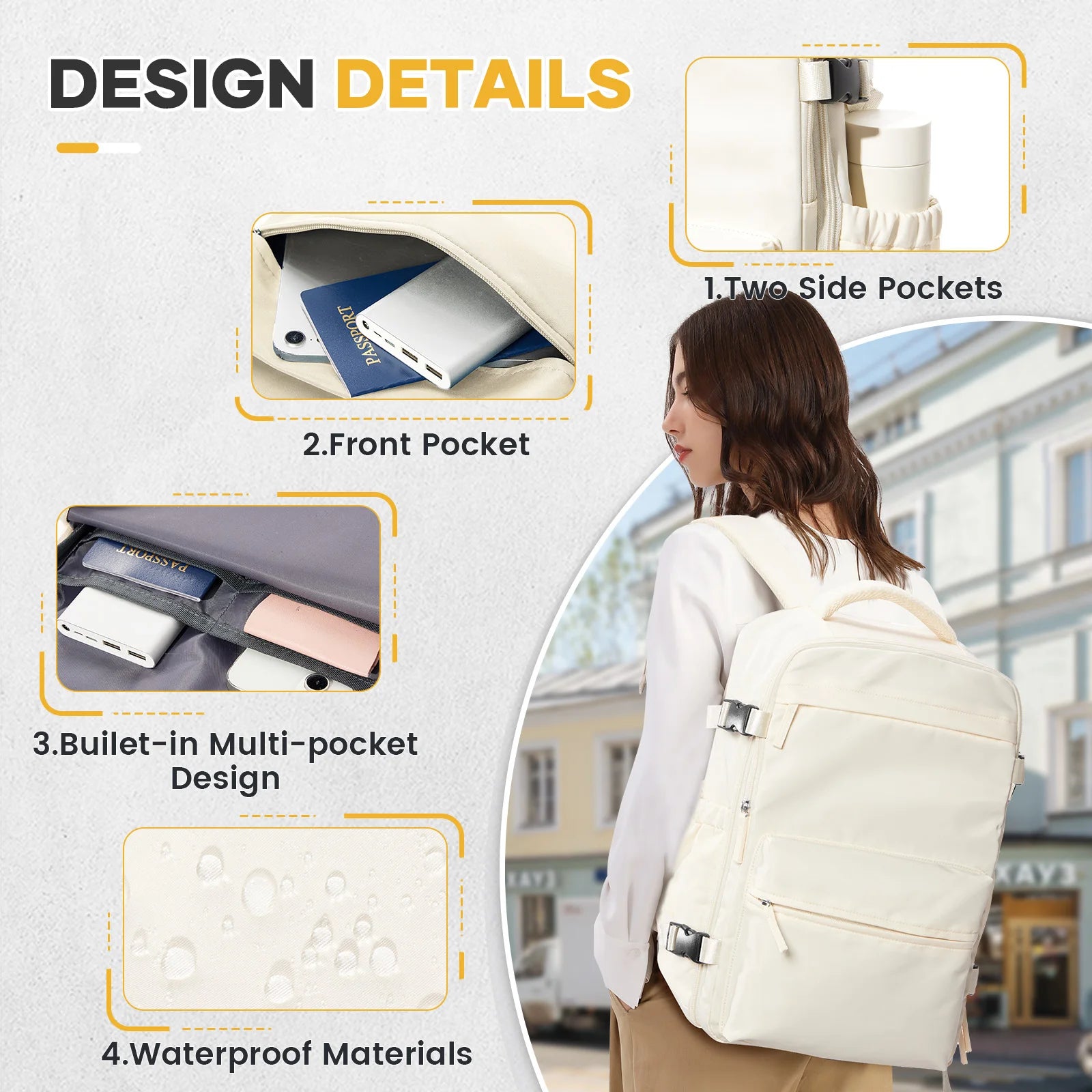 Ryanair Backpack Travel Cabin Airplane Backpack, Air Vacuum Compression Backpack, Women Men Backpack Business Laptop Bag Handbag